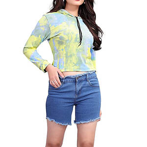 Sudadera con capucha corta informal para mujer más vendida, Sudadera de punto con diseño de sublimación, sudaderas con capucha cortas para mujer para invierno - Product Image 4