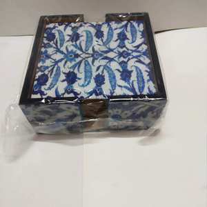 <b>ROUND</b> SQUARE Hot Selling Customized Coaster Set Classic Wooden Marble Resin Natural & Custom Colors Handmade in India - Product Image 5