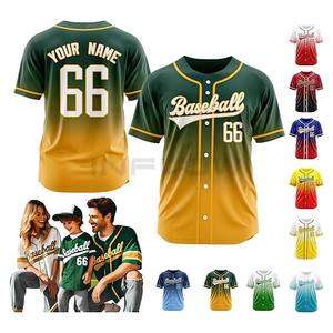 Sublimación de camisetas de béisbol personalizadas de alta calidad, bordado disponible - Product Image 4