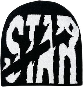 Nuevo estilo de moda Otoño Invierno cálido Beanie sombreros bordado algodón gorras hombres mujeres de punto Hip Hop sombreros - Product Image 4