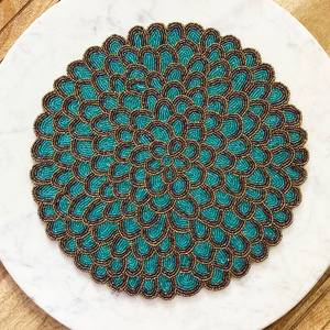 ที่ชาร์จลูกปัดแบบแฮนด์เมดสุดหรูสำหรับรับประทานอาหารตกแต่งวันหยุดที่ไม่เหมือนใครสำหรับพิธีขึ้นบ้านและโอกาสพิเศษอื่นๆ - Product Image 1