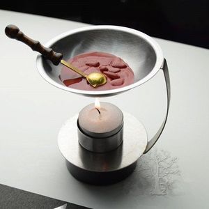 Quemador rectangular de palo santo de madera con brazo doble de latón y base para velas, soporte moderno para varitas de incienso, soporte de aromaterapia - Product Image 3