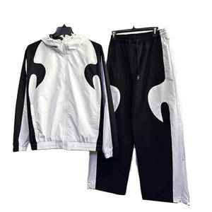 Chaqueta cortavientos de nailon con cremallera para hombre de High Street, parte inferior bordada, chándales cortavientos sólidos de alta calidad nuevos - Product Image 6