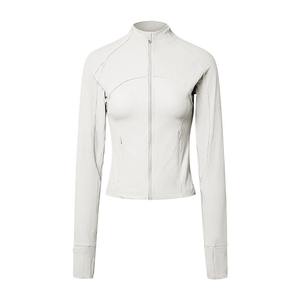 À la mode coupe décontractée à manches longues Streetwear veste plaine blanc fermeture éclair tricot respirant confortable solide motif 1 pièce vêtements de sport - Product Image 1