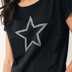 Camiseta Deportiva Informal de Manga Corta para Mujer, Color Negro, Transpirable, con Logotipo Personalizado, Venta al por Mayor - Product Image 4