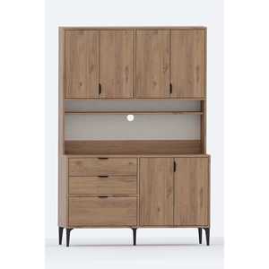 Harmony Maxi 7 Kapakl Design Moderne 2 tiroirs Meuble de Cuisine Studio Marron - Product Image 5