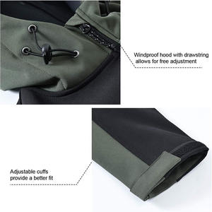 Veste Softshell à la mode pour hommes de haute qualité imperméable coupe-vent chaud demi Polyester vêtements de travail en plein air avec fermeture à glissière - Product Image 3