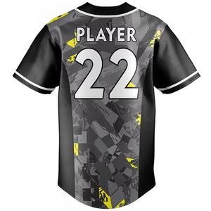 Camiseta de béisbol sublimada de poliéster 100% de estilo deportivo personalizado, camisetas deportivas de softball transpirables, juego de ropa deportiva - Product Image 2