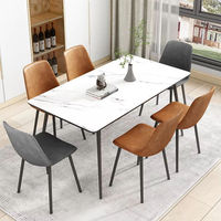 Meubles de salle à manger en vente chaude Table à manger rectangulaire blanche moderne Table à manger en céramique 6 places