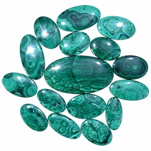 A-one Qualité 100% Malachite Naturelle Pierres Précieuses Lâches Produit Lisse Malachite Cabochon Pierres Précieuses pour la Fabrication de Bijoux - Product Image 5