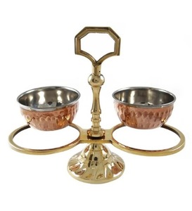 Vente d'usine, prix bas, ensemble de cornichons en cuivre à double bol, cuivre traditionnel, charme moderne, obtenez votre dose de cornichons frais - Product Image 1