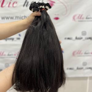 Extensiones de cabello Remy virgen vietnamita superventas queratina I punta Natural recto negro trama de alta calidad/cabello humano a granel - Product Image 2