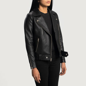 Chaqueta de cuero para mujer hecha a medida Material duradero de primera calidad Prendas de abrigo de moda para tiendas de moda - Product Image 2