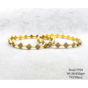 Bracelet en argent Sterling 925 de haute qualité 31.65 Gms rose carré plaqué or Bracelet CZ superbes fêtes cadeaux de mariage US $130/paire - Product Image 4