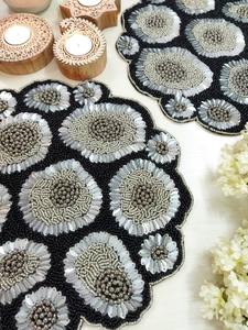 Indian Crafted Classic Style Beaded Coasters Custom Color Halloween Holiday Party Table Decoration Glass Mat <b>Placemat</b> - Product Image 5