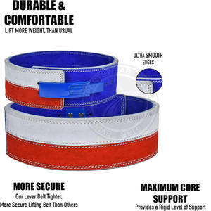 Cinturones de palanca de cuero para levantamiento de pesas hechos a medida unisex, venta al por mayor, logotipo de gimnasio y Fitness, hebilla de servicio pesado personalizable, levantamiento de pesas - Product Image 3