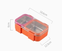 Boîte à lunch de haute qualité en acier inoxydable 304, boîte à lunch portable pour les employés de bureau, avec couvercle pour une fermeture facile