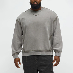 เสื้อสเวตเตอร์คอกลมแขนยาวของผู้ชายเสื้อสวมหัวคอกลมแขนยาว2026สำหรับผู้ชายผ้าคอตตอน100% แบบเรียบพิมพ์โลโก้กำหนดเอง - Product Image 1