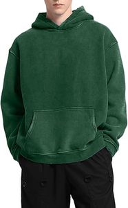 Sudadera Moderna con Lavado Ácido para Hombre, Hecha con Algodón Resistente, Textura Retro Desteñida, Estilo Urbano Holgado para Comodidad Diaria - Product Image 2