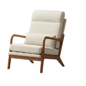Modern Teak Wood Dining Chairs with Waterproof Plush Cotton Cushioning Durable & Eco-Friendly Design for Hotel Use - Product Image 1