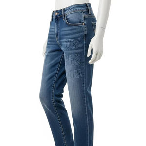 Quick Dry Cotton Denim Jeans Mens Lightweight Embossed Design Casual Wear Breathable <b>Stretch</b> Fit Fashion Jeans Pants Outdoorwear - Product Image 5