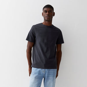 T-shirt élégant à col rond pour hommes de haute qualité 100% coton Summer Cool Drop Shoulder Wholesale OEM T-Shirts - Product Image 2