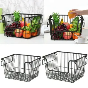 Premium Quality Iron <b>Wire</b> <b>Storage</b> <b>Basket</b> with Eco-Friendly Coating <b>for</b> Commercial Kitchen <b>Storage</b> Available <b>for</b> Sale - Product Image 3