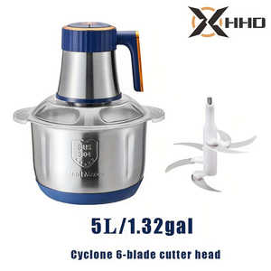 Picadora Eléctrica Rápida de 5 Velocidades de Acero Inoxidable 2L/3L/5L para Carne y Verduras, Ideal para Cebolla, Ajo y Ensaladas - Product Image 2