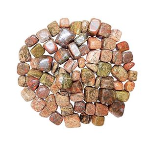 หินอัญมณี unakite ขัดเงาด้วยมือ-สมดุลทางอารมณ์และจักระหัวใจคริสตัลแบบไม่สั่นไหวมีพลังงานบวกและการต่อลงดิน - Product Image 1