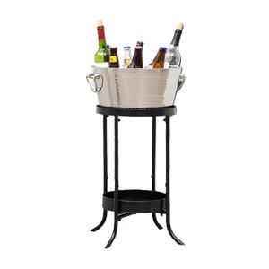 Seau à glace doré en acier inoxydable avec couvercle et poignée Refroidisseur à vin isolé à double paroi pour bar et maison - Product Image 6