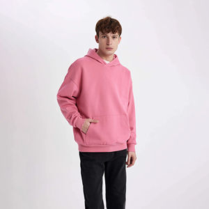 Sudadera con capucha de tela francesa sencilla, jersey de manga larga, sudadera de gran tamaño, diseño de ropa de calle, pantalla de moda, invierno de algodón 100% - Product Image 3