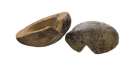 Cachette de coquille de noix de coco naturelle avec terrarium de cosse-Abri écologique pour reptiles, petits animaux domestiques et décoration d'aquarium