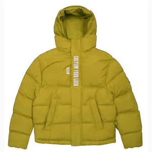 Custom Winter Cropped Down Coats ultra <b>Light</b> Duck Goose Embroidery Chenille Padded Winter Bubble Puffer <b>Jacket</b> for <b>Men</b> - Product Image 4