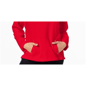 Maglia da donna con collo a zip Karen Scott, colore rosso, taglia Petite L - Product Image 3