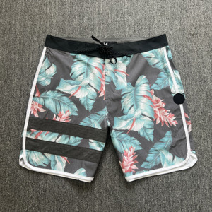 Men's Yellow Black Splatter Print Board Shorts Quick Dry Drawstring Waist Casual <b>Swimwear</b> with Side Stripe - Product Image 5