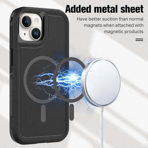 เคส iPhone 15 Pro Max 6.7 รุ่นพรีเมียมพร้อมวงแหวนแม่เหล็ก สีแดง - Product Image 2