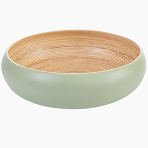 Fresh Material Good Price Round Serving <b>Bowl</b> Spun <b>Bamboo</b> Fruit <b>Bowl</b> Wholesale From Vietnam - Product Image 3