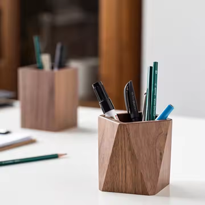 Porte-stylo en bois boîte de rangement diamant mignon stockage de bureau créatif porte-stylo en bois en gros par Crescent Crafts - Product Image 6