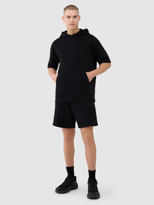 Sudaderas con capucha en blanco de algodón 100% de peso pesado para hombre, logotipo bordado personalizado, sudaderas clásicas Unisex para hombre, Sudadera con capucha en Color negro - Product Image 5