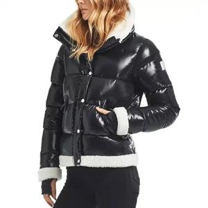 Latest Design Top Quality Ladies Puffer <b>Quilted</b> <b>Jackets</b> Low MOQ Solid Color Women Puffer <b>Jackets</b> 2026 - Product Image 3