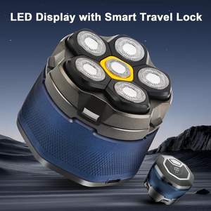 Afeitadora Eléctrica con Pantalla LED, Afeitadora para Cabeza Calva, Uso en Seco/Húmedo, Resistente al Agua IPX7, Afeitadora Rotatoria de Triple Cuchilla, Reemplazable, para Uso Corporal, Lavable - Product Image 2