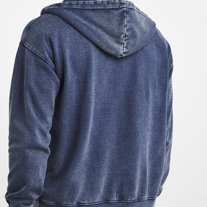 Sudadera con Capucha de Estilo Urbano, Holgada, Lavada al Ácido, para Hombre, 100% Algodón, Invierno, Personalizada, Extra Grande, Desgastada - Product Image 4