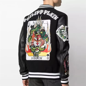 Veste universitaire de vente chaude pour hommes tendance High Street Winter Letterman conçoit des vestes pour hommes respirantes de haute qualité - Product Image 6