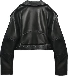 2024 nueva chaqueta de cuero de motociclista de PU para mujer, chaqueta de cuero para mujer - Product Image 2
