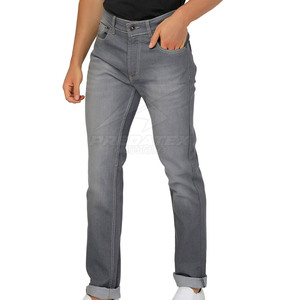 Customized Casual Men's Jeans Pants Mid Waist Medium Wash Unique Design Breathable Lightweight Corduroy Fabric 100% Cotton - Product Image 2