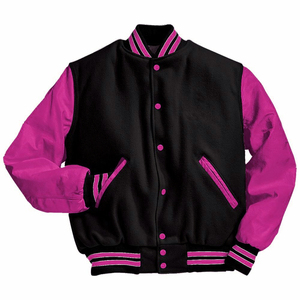 Vestes universitaires pour hommes pour la saison hivernale Cuir doré et laine noire avec impression en tissu de toile Décoration brodée - Product Image 5