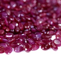 Rubí Natural Facetado Ovalado, Gema Suelta para Joyería, Cristal de Rubí Rojo, Gemas Curativas a Precio de Mayoreo, Proveedores al por Mayor