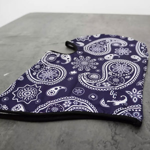 Balaclava Beanie Venta al por mayor de invierno de punto de hierba de punto personalizado Fuzzy Ski Full Face Mask Distressed 3 Hole Balaclava - Product Image 3