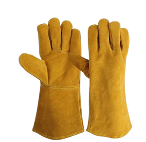 Meilleures ventes de gants de sécurité en cuir véritable ignifuges et anti-coupure pour la protection flexible du soudage à usage général - Product Image 1