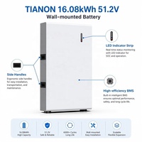 Système de stockage d'énergie à batterie LiFePO4 51,2V 100Ah 200Ah 314Ah 5kWh 10kWh 16kWh Grade A avec BMS intelligent pour kit solaire domestique hors réseau